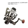 Gitolet Mini Fishing Reel MN100 4.3: 1 Mały metalowy kołowrotek w lewo / Prawe wymienne Ręczne Winter Winter Ice Wheel Max Drag 4kg