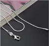 Collier chaîne serpent 1mm en argent Sterling 925, chaînes de mode pour femmes, bijoux, accessoires de bricolage, prix bon marché 16 18 20 22 24 pouces