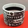 Vidas negro Materia pulsera de silicona Para Hombres Mujeres Banda pulseras no puedo Breathe adultos banda para la muñeca americana HHA1384