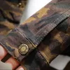 Nowy Męskie Camouflage Denim Płaszcz Mężczyzna Znosić Jaqueta Masculino Jeans Kurtka i Płaszcze Moda Design Jesień Marka Odzież C19041701