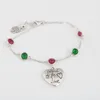 Bracciale in argento S925 Fearless Vintage Blind for Love Fearless Crystal Flower Bird Bracciale in argento sterling con cuore Bracciale per uomo e donna