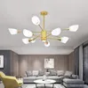 Nordischer Stil Wohnzimmer Kronleuchter einfache moderne Atmosphäre Haushalt Esszimmer Lampe kreative Persönlichkeit postmoderne Schlafzimmerlampen AL03