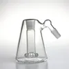 Neue 3,7-Zoll-Glas-Aschefänger-Wasserpfeifen mit 45-Grad-14-mm-Außendreieck, berauschende Glas-Wasserbongs, DIY-Rauchzubehör