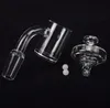 Flat Top Quartz Banger Nail 4mm Thickness Bottom Quartz Domeless Nail With Glass UFO Carb Cap For Glass Water Pipe