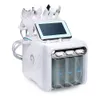 6 in 1 Hydra Dermabrazyon Yüz Makinesi Su Oksijen Jet Peel Hydra Cilt Scrubber Yüz Güzellik Derin Temizleme RF Yüz Kaldırma Soğuk Çekiç Cihazı