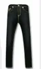 Nya riktiga elastiska jeans Mens Revival Jeans Crystal Studs Denim Pants Designer Byxor Mäns storlek 30-40181o
