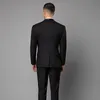 Smoking da sposa da uomo belli su misura Abiti da blazer neri Un bottone Scialle Risvolto Tre pezzi Abito da sposo da uomo (giacca + pantaloni + gilet)