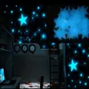 Autoadesivi fluorescenti luminosi della parete delle stelle 3D con i bambini adesivi delle decorazioni delle stanze dei bambini Trasporto libero del regalo 1pc