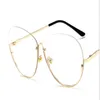 Outye Halbrahmen Sonnenbrille Frauen spiegeln klare Linsen Sonnenbrille Marke Vintage Männer weibliche Brille Brillen Brillen Oculos Gafas3678860