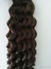 Hochwertiges brasilianisches Haar, 400 g, Echthaar-Zöpfe, tief gewellt, ohne Schuss, nasses, gewelltes Flechthaar