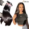 Bella Hair®8~30inch Indian Hair Weft 3pcs/lot Straight Weaves Unprocessed Natural Color Extensions