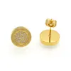 Mode neue Marke Titanstahl römischer Diamant Herz Liebe Ohrringe für Frau Schmuck 18K vergoldet Ohrring für Frau Valentinstag Geschenk