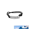 Braccialetti con ciondoli Credeva di poterlo fare così ha fatto Inspirational Letter word charm Bracciale avvolgente in corda di velluto marrone nero Per donna Gioielli da uomo