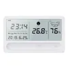 タッチ気象ステーションデジタル LCD ディスプレイタッチボタン室内温度湿度モニター湿度計天気予報時計 BH2531 TQQ
