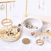 [DDisplay] 도자기 벌집 쥬얼리 단지 개인화 된 팔찌 화이트 주최자 케이스 Golden Bee Glamour Earrings Display Holder