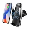 Automatic Sensor Car Wireless Charger car Mount Air Vent Intelligent Infrared Fast Wirless Charging Phone Holder s5 car Wireless Charger