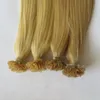 Made Remy Human Fusion Hair Extensions Straight Nail U Tip Machine Made Remy Pre Bonded Hair Extension 16 "20" 24 "1g / s 100g