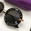 Wholesale-Hot Inspired 0113S Black /Gold Metal Round Sunglasses 0113 S 44mm Fashion Brand Sunglass with hard box