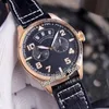 New Big Pilot Little Prince IW502703 Blue Dial 7 Day Power Reserve Automatic Mens Watch Steel Case Brown Leather Strap Watches Hel265K
