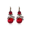 Pendientes colgantes de moda para mujer, pendientes de araña de diamantes de moda occidental, regalo de joyería de año nuevo para niña, 4 colores, rojo, negro, blanco, azul