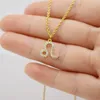 Collier avec pendentif en or pour hommes et femmes, 12 signes d'horoscope du zodiaque, bélier, lion, 12 Constellations, bijoux pour enfants, cadeaux de noël et d'anniversaire