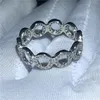 Choucong Round Promise Finger Ring 100% vero argento sterling 925 5A cz Fedi nuziali di fidanzamento per le donne Fine Jewelry