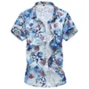  Male Clothing Floral Print Short Sleeve Men Shirts Casual Slim Fit Tops Plus Size 5XL Shirt Chemise Homme Manche Court 20