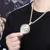 Nouveau personnalisé plaqué or blanc cubique zircone Lion pendentif Nechlace personnalisé Bijoux Hip Hop rappeur hommes Bijoux cadeaux pour les gars