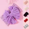 Diadema con lazo grande a la moda, banda para el pelo con lazo en forma de abanico para bebé, turbante para niños y niñas en 10 colores, accesorios para el cabello para envolver la cabeza # P3