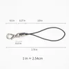 100 teile/los Mehrfarbige Karabinerverschluss Lanyard Strap Schnur Mobile Straps Charme Nylon Schlüssel Ring Kette DIY Schmuck Machen Schnur Draht