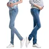 Jeans primaverili Pantaloni premaman Pantaloni per donne incinte Vestiti Pantaloni a vita alta in denim skinny Gravidanza addominale