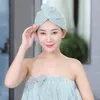 Toalla de secado de cabello Fibra de bambú Microfibra Super absorbente Suave Mujeres Ducha Baño Gorro de baño para adultos