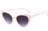 Fashion Children cat eyes sunglasses INS kids leopard frame sunglass girls boys cool beach sun glasses Adumbral 6 colors A20764346239