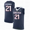 Mens arancione Carmelo 15 Anthony Syracuse Maglia da basket NCAA University 21 Rui Gonzaga Bulldogs Ricamo Hachimura