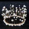 Shiny Handmade Pearl Princess Crown Headdress Cake Topper Wedding Bride and Groom Happy Birthday Hat Cake Decoration6191983