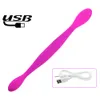 Double extrémité gode USB charge vibrateur Silicone lesbienne vagin Anal vibrateur G Spot Clitoris stimulateur intime femme Sex Toy M7967448