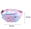 Kid Unicorn Fylld Penna Waist Bag Belt Fanny Pack Beach Bag Student Tonåring Purses Sport Unisex Gym Utomhus Kosmetiska Väskor GD268