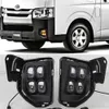 1 Paar Auto LED Tagfahrlicht LED Nebelscheinwerferdeckel mit gelbem Umdrehungssignal DRL für Toyota Hiace 2014 2015 2016 2017 2018