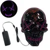 Halloween Masque LED purge Masque Light Up Scary Skull Masques incandescentes adultes Enfants Halloween Party Rave Masques 10 couleurs ZZA1181
