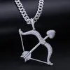 Cubain Lien Chaîne Gros Pendentifs Hanche Hanche Bijoux Iced Out Pendentif Designer De Luxe Collier Mens Or Argent Hiphop Bling Diamant Charmes De Mode