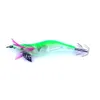 HENGJIA 2 5#HOOK 10cm 12 5g LED Electronic Luminous Squid Jig Night Fishing Wood Shrimp Lure Squid Light Jigs Lures 174b