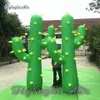 Cactus gonfiabile personalizzato della replica del pallone 3m del modello della pianta verde dei cactus soffiati aria per la decorazione del parco di divertimenti