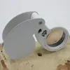 Увеличительное Лупа 40х 25мм 40X25mm 40 х 25 Ювелирное светодиодные стекла Magnifier оптовая Dropshipping Новая бесплатная доставка