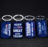 8 styles Trump Keychains Necklace Stainless Steel Trump Tag Keep America Great Keyring 2020 Donald Trump Train Key chains GGA32238998743