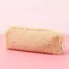 1pc peluche matita cassa portatile cosmetici sacchetto grande capacità sacchetto di penna kawaii cancelleria make up box ragazze regali