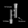 10 Styles Valfritt glas Reclaim Adapter Male/Female 14mm 18mm Joint Glass Reclaimer Adapters Ash Catcher For Oil Rigs Glass Bong