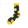 Hommes chaussettes dessin animé abeille pic coloré Sokken drôle heureux Hip Hop fromage citron Harajuku mâle décontracté coton chaussettes 2 pièces = 1 paires