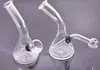 Mini Dab Rig bong 4 pouces Heady Glass Beaker Pipe à eau Petit recycleur Bong Pyrex Water Bongs avec tuyau de brûleur à mazout en verre et bol 2pcs