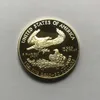 100 PCS غير المغناطيسي Dom Eagle 2012 Badge Gold Plated 32 6 مم تمثال أمريكي Beauty Liberty Drop Coins261p