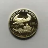 10 PCS Manyetik Olmayan Dom Eagle 2012 Altın Kaplama 32 6 mm Hatıra Amerikan Heykeli Özgürlük Damlası Kabul Edilebilir Coins252N